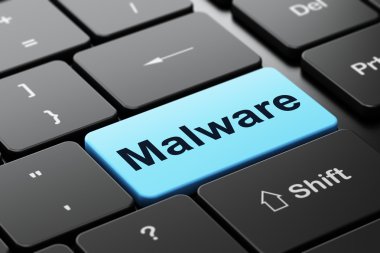 güvenlik kavramı: malware bilgisayar klavye zemin üzerine