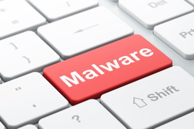 koruma kavramı: malware bilgisayar klavye zemin üzerine