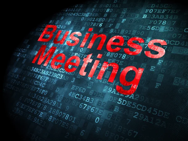 Concept de finance : Business Meeting sur fond numérique — Photo