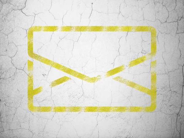 Koncepcja Biznesowa: e-mail na tle ściany — Zdjęcie stockowe