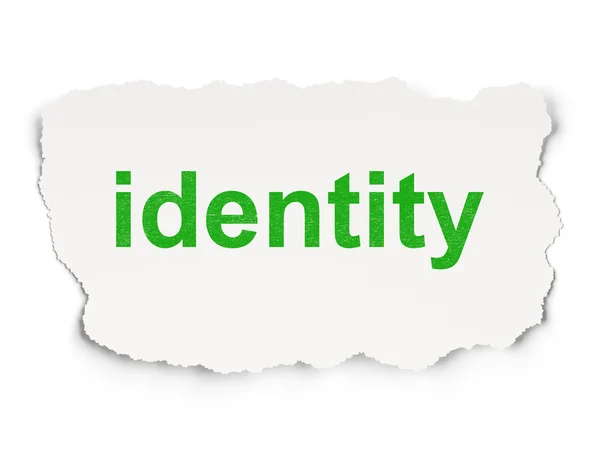 Концепция безопасности: Идентификация на бумажном фоне — стоковое фото