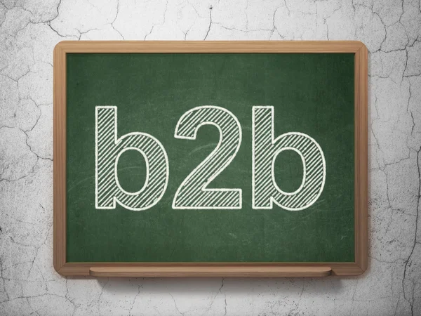 Bedrijfsconcept: b2b op schoolbord achtergrond — Stockfoto