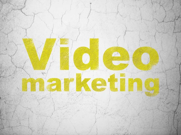 Finance concept: Video Marketing on wall background — Stock Photo, Image