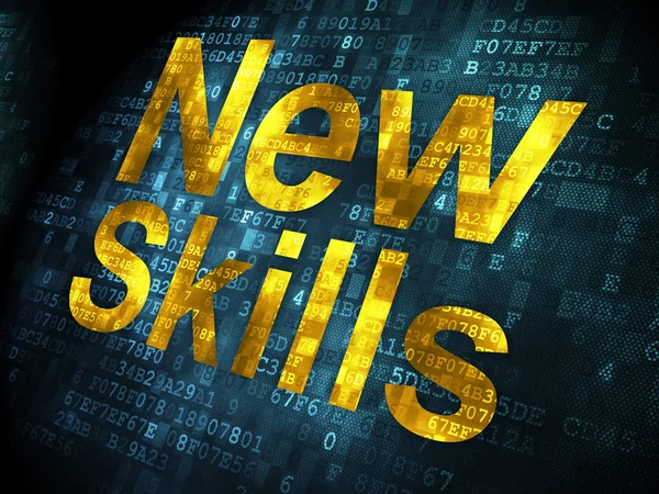 Education concept: New Skills on digital background — Stock Photo, Image