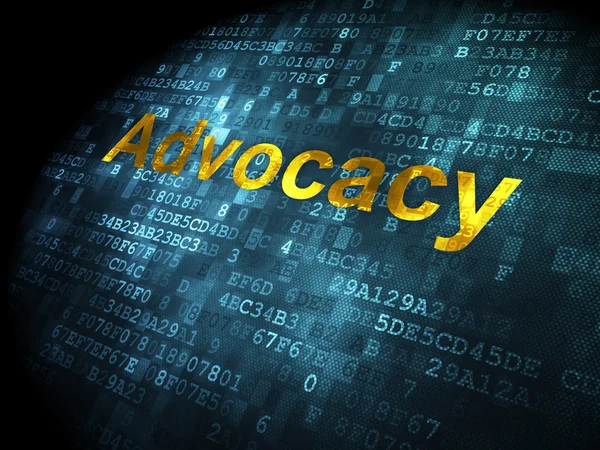 Conceito de direito: Advocacy on digital background — Fotografia de Stock