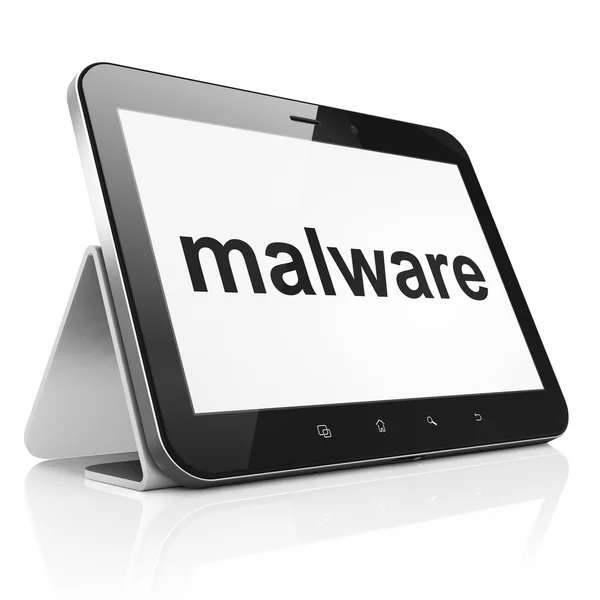 Schutzkonzept: Malware auf Tablet-PC — Stockfoto