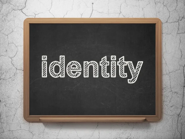 Privacy concept: Identity on chalkboard background — Stock Photo, Image