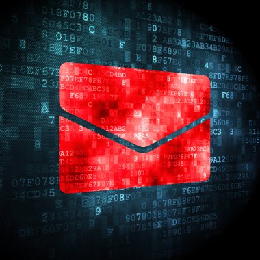 Ekonomi kavramı: dijital arka plan üzerinde e-posta