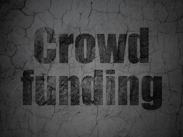 Forretningskoncept: Crowd Funding på grunge wall baggrund - Stock-foto