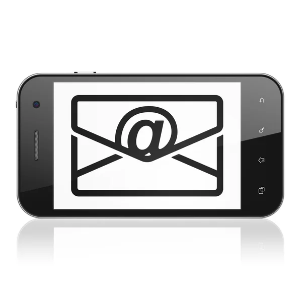 Financiën concept: e-mail op smartphone — Stockfoto