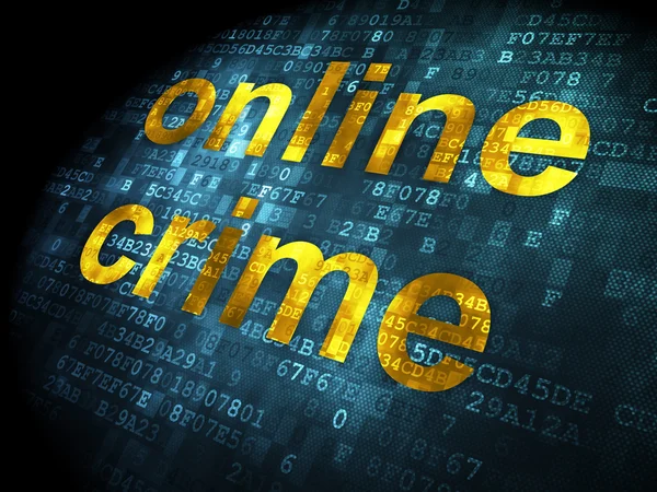 Conceito de segurança: Crime Online em fundo digital — Fotografia de Stock