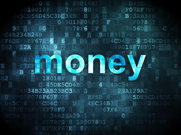 Financiën concept: geld op digitale achtergrond — Stockfoto