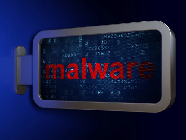 Koncepcja bezpieczeństwa: malware na tle tablicy — Zdjęcie stockowe