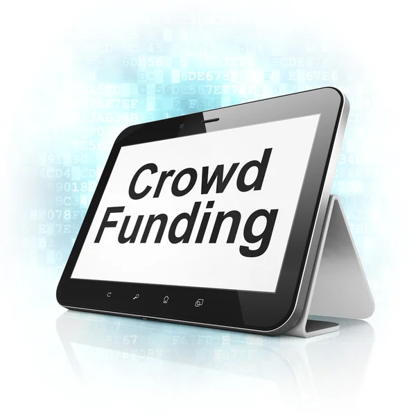 Finance concept: Crowd Funding on tablet pc computer — Stock Photo, Image