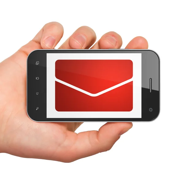 Concetto di finanza: Email su smartphone — Foto Stock