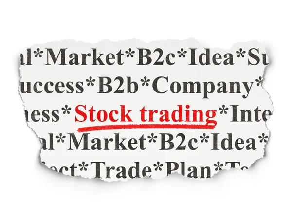 Geschäftskonzept: Aktienhandel auf Papier Hintergrund — Stockfoto