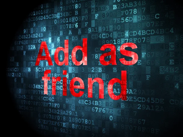 Social media concept: Add as Friend on digital background — Stock Photo, Image