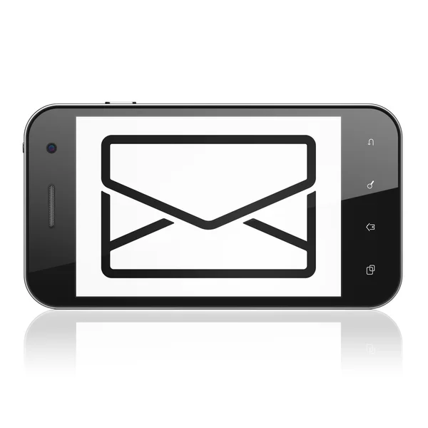 Bedrijfsconcept: e-mail op smartphone — Stockfoto