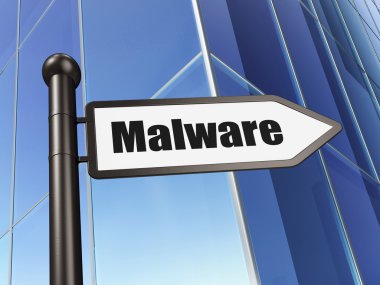 güvenlik kavramı: arka bina üzerinde malware imza