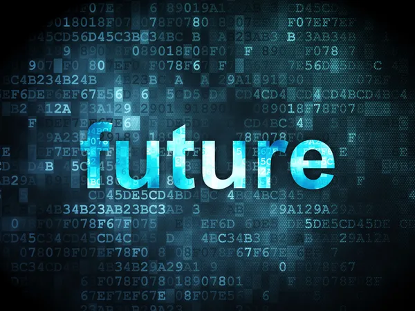 Tijd concept: toekomstige op digitale achtergrond — Stockfoto