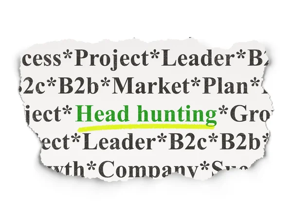Finance concept: Head Hunting on Paper background — Stock Photo, Image