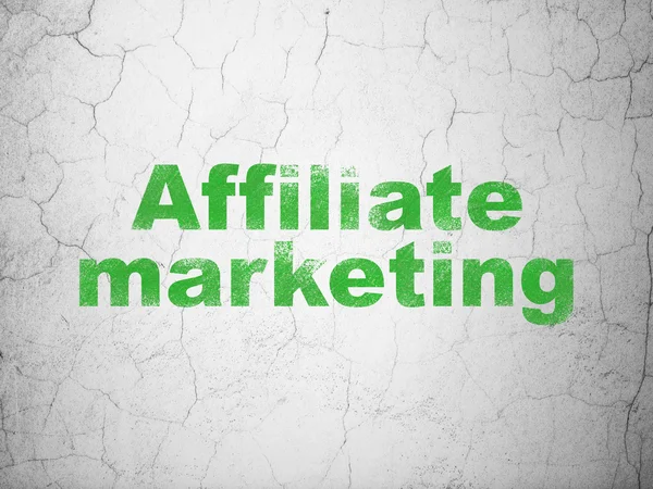 Bedrijfsconcept: affiliate marketing op muur achtergrond — Stockfoto