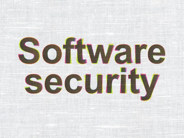 Concepto de privacidad: Software Seguridad en el fondo de textura de tela — Foto de Stock