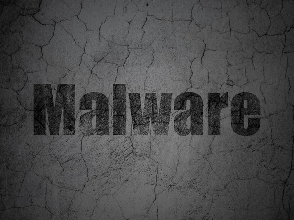 Concetto di sicurezza: malware su sfondo grunge wall — Foto Stock