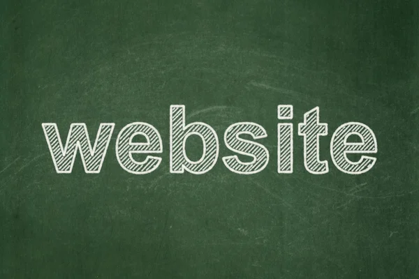 Concetto di web design: sito web su sfondo lavagna — Foto Stock