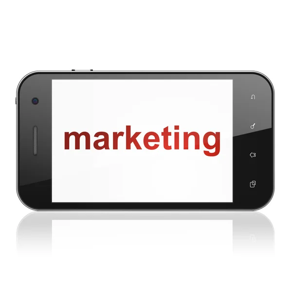 Conceito de marketing: Marketing no smartphone — Fotografia de Stock