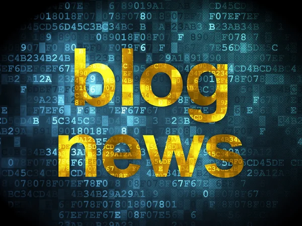 Concepto de noticias: Blog Noticias sobre fondo digital — Foto de Stock