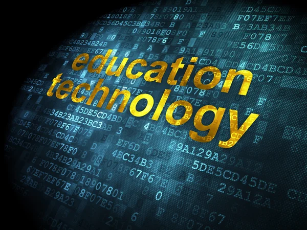 Concept d'éducation : Technologie de l'éducation sur fond numérique — Photo