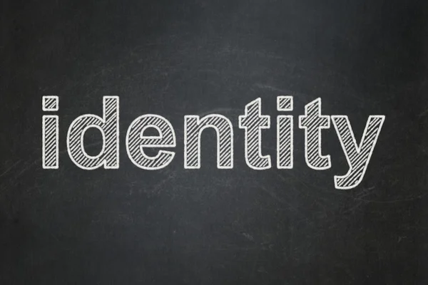 Security concept: Identity on chalkboard background — Stock Photo, Image