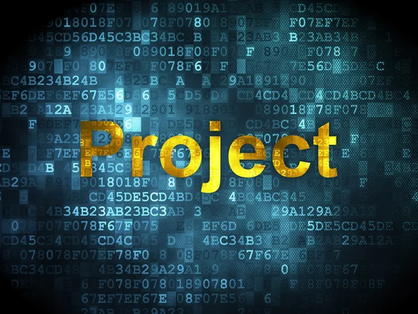 Finanzierungskonzept: Projekt zum digitalen Hintergrund — Stockfoto