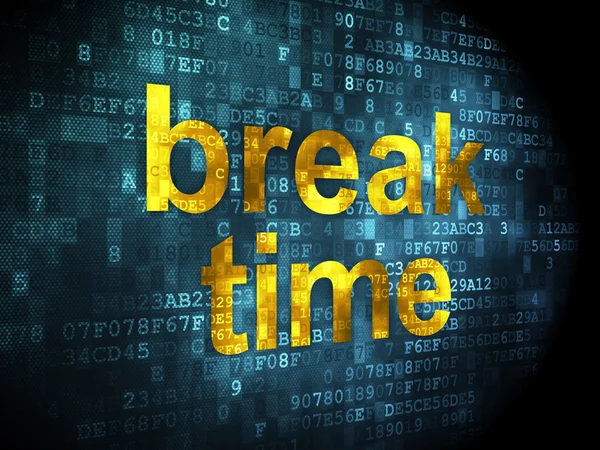 Timeline concept: Break Time on digital background — Stock Photo, Image