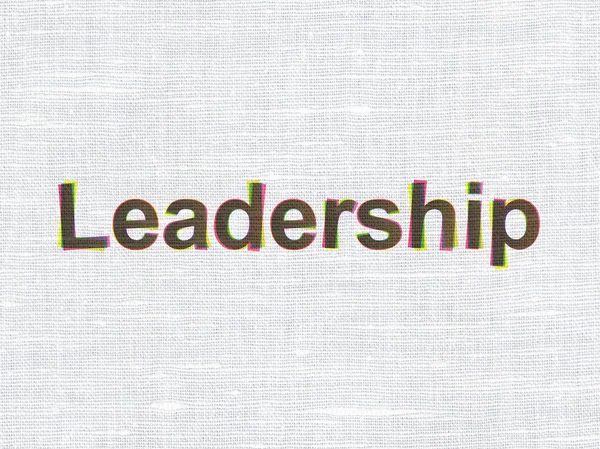 Business concept: Leadership on fabric texture background — Stock Photo, Image