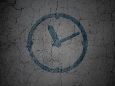 zaman çizelgesi kavramı: grunge duvar arka plan üzerinde saat