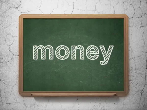 Finance concept: Money on chalkboard background — Stock Photo, Image