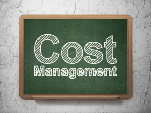 Business concept: Cost Management on chalkboard background — Stock Photo, Image