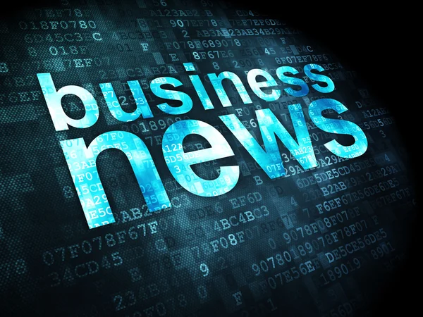 Concept d'actualités : Business News sur fond numérique — Photo