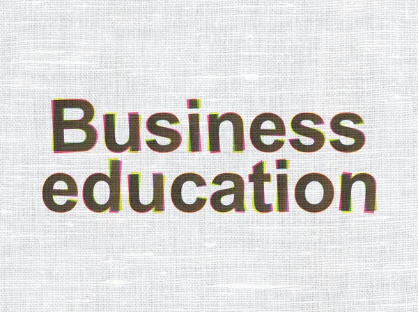 Концепция образования: бизнес-образование на фоне текстуры ткани — стоковое фото