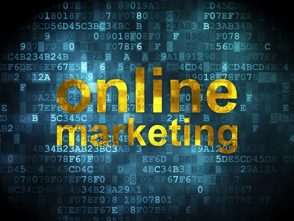 Marketingconcept: online marketing op digitale achtergrond — Stockfoto