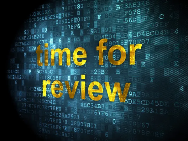 Concepto de tiempo: Tiempo de revisión sobre fondo digital — Foto de Stock