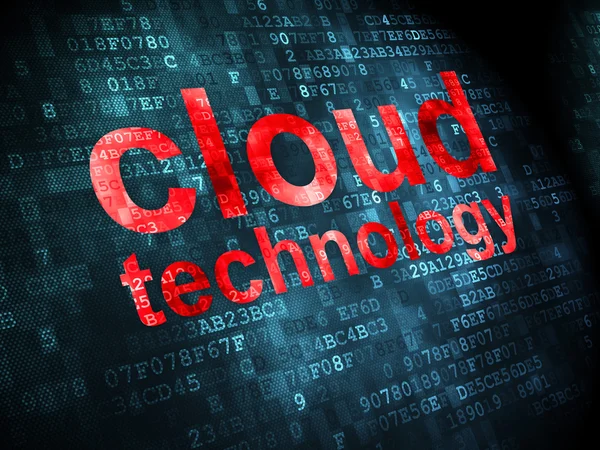 Cloud netwerken concept: Cloud technologie op digitale achtergrond — Stockfoto