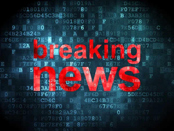 Nachrichtenkonzept: Breaking News zum digitalen Hintergrund — Stockfoto