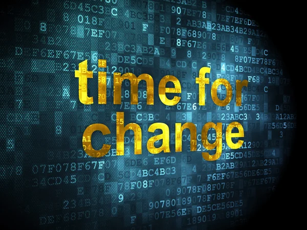 Zeitkonzept: Zeit für Veränderungen auf digitalem Hintergrund — Stockfoto