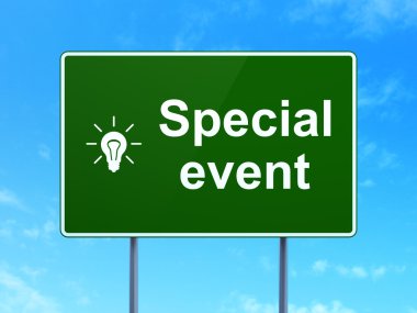 Ekonomi kavramı: özel olay ve ampul arka plan kayıt yolu üzerinde