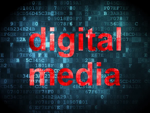 Marketing concept: Digital Media on digital background — Stock Photo, Image