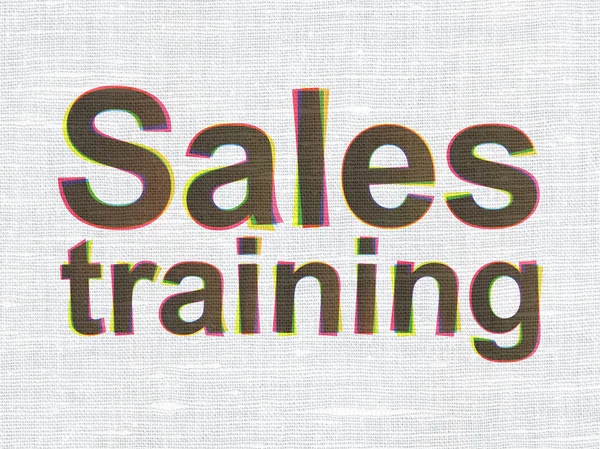 Marketing concept: Sales Training on fabric texture background