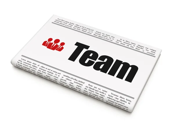 Business concept: newspaper with Team and Business People — Stock Photo, Image